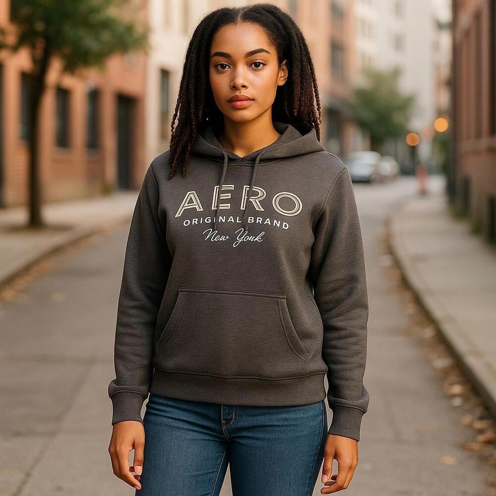 Aéropostale Original Brand Hoodie - Classic Gray, Size M